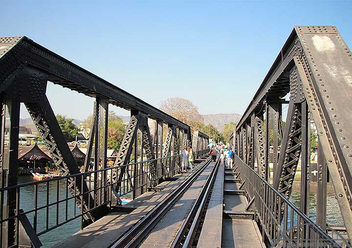 The Bridge over the River Kwai. Kanchanaburi day tour from Bangkok with Kanchanaburi Erawan waterfall tour. Riverkwai trips to National park riverkwai tourist attractions