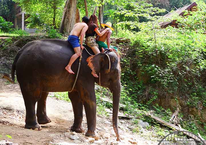 Elephant Bathing Kanchanaburi tour package from Bangkok with Kanchanaburi 3 Days 2 Nights trip 3 day tours from Bangkok to Kanchanaburi Riverkwai Tour Booking